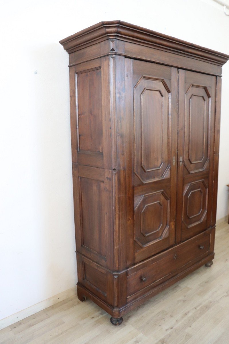 19th Century Poplar Wood Wardrobe-photo-2