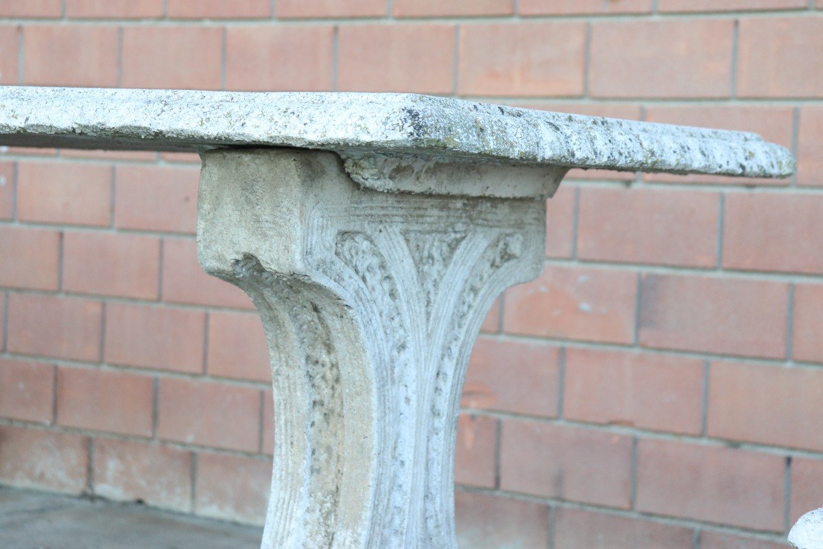 Early 20th Century Garden Table And Stools-photo-3