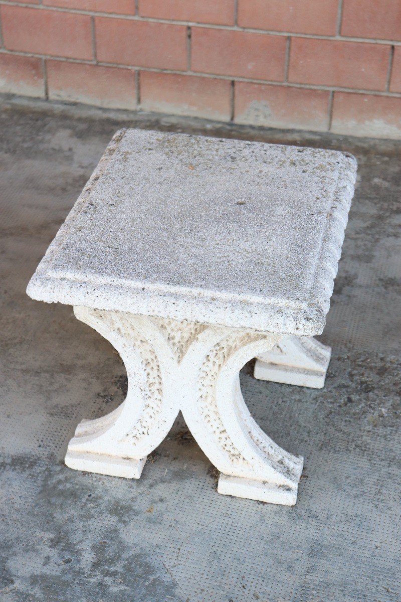 Early 20th Century Garden Table And Stools-photo-4