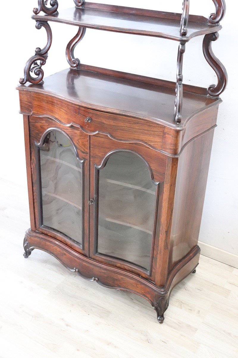 Early 19th Century Vitrine With Etagere-photo-2