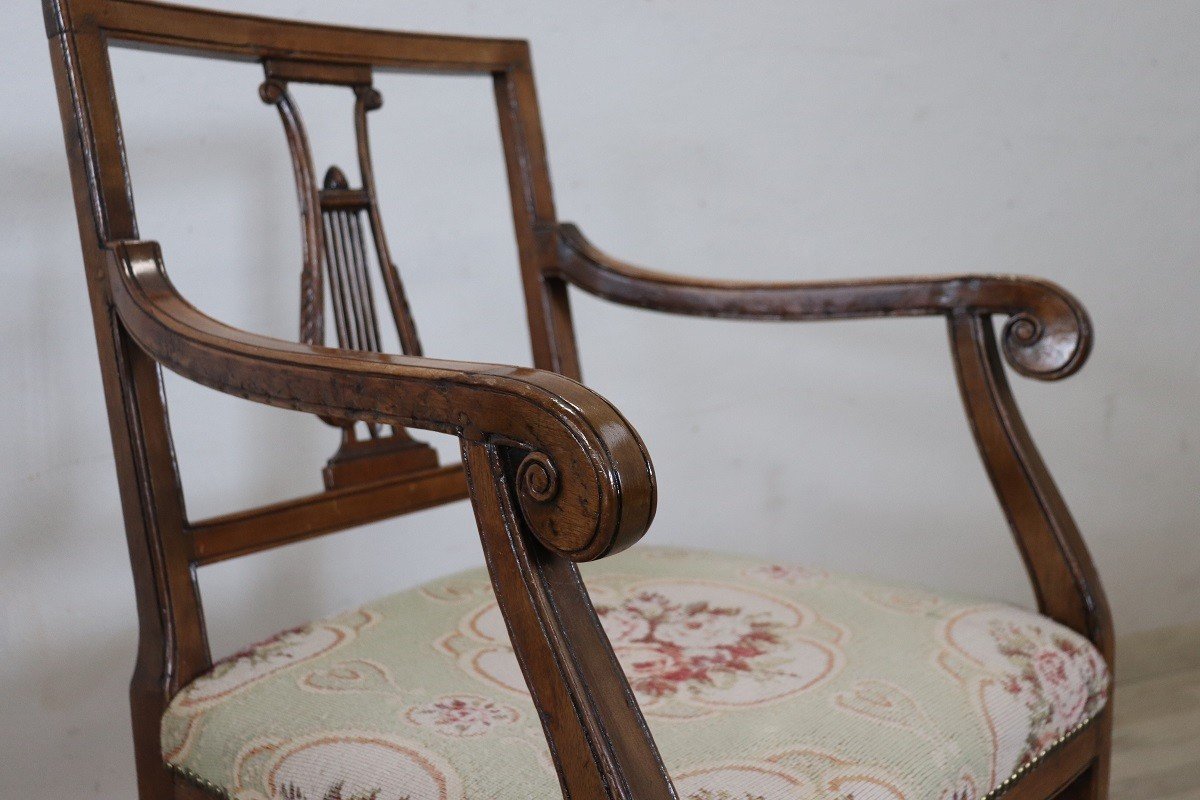 Armchair In Walnut, 18th Century-photo-3