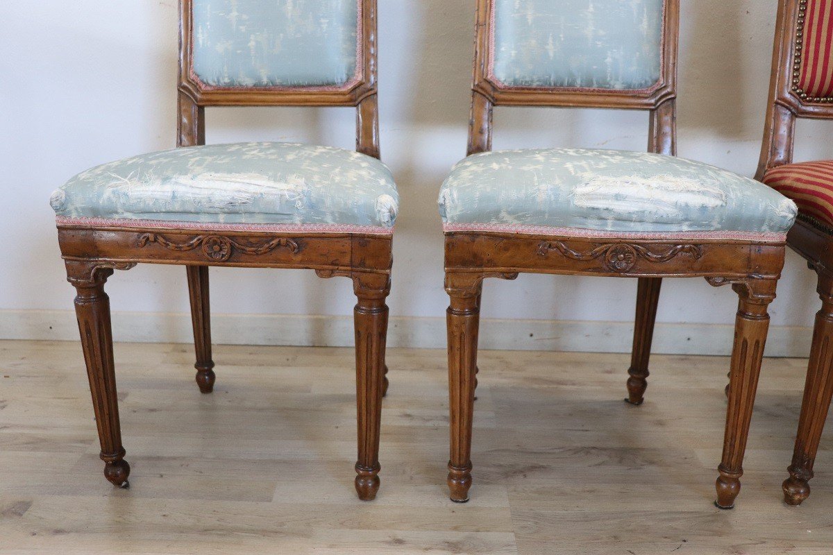 Dining Chairs In Walnut, 18th Century, Set Of 4-photo-3