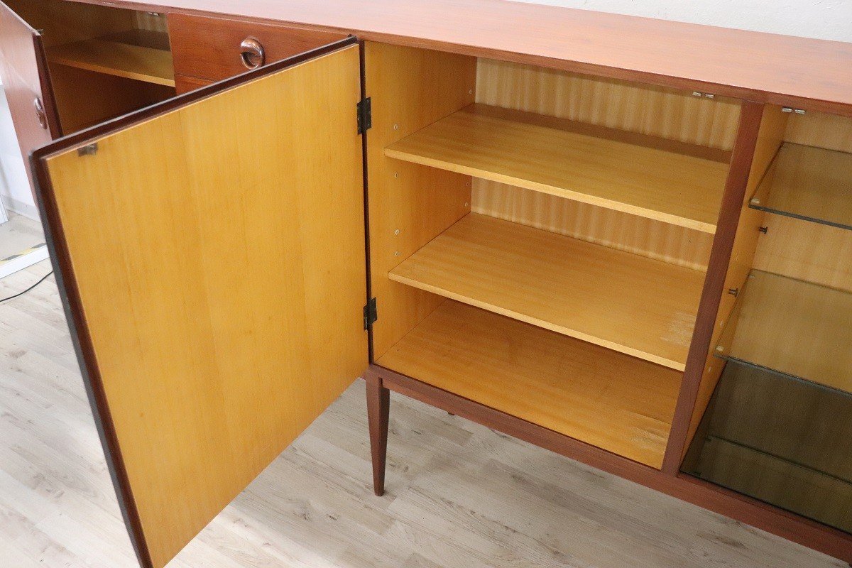 Long Sideboard In Teak Veneer, 1960s-photo-3