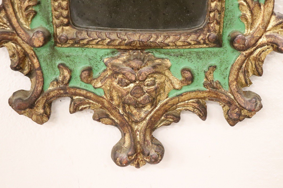 Carved Wood Wall Mirror, 1980s-photo-1