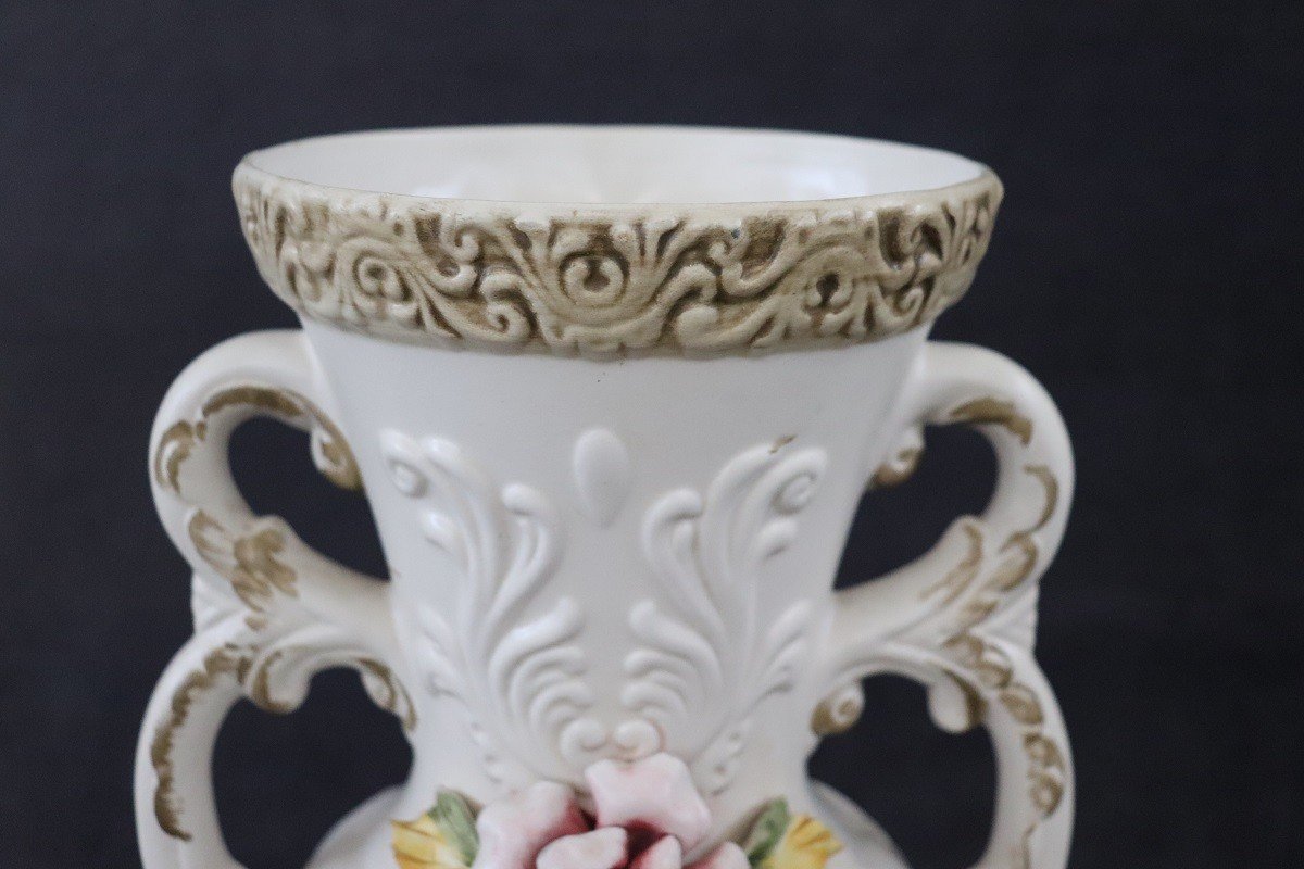 Vase En Biscuit Porcelaine Par Capodimonte-photo-2