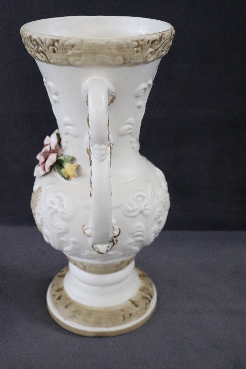 Vase En Biscuit Porcelaine Par Capodimonte-photo-2