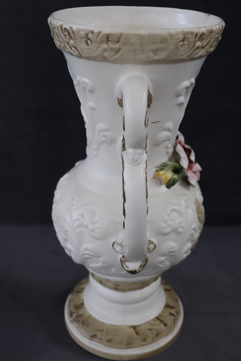 Vase En Biscuit Porcelaine Par Capodimonte-photo-6