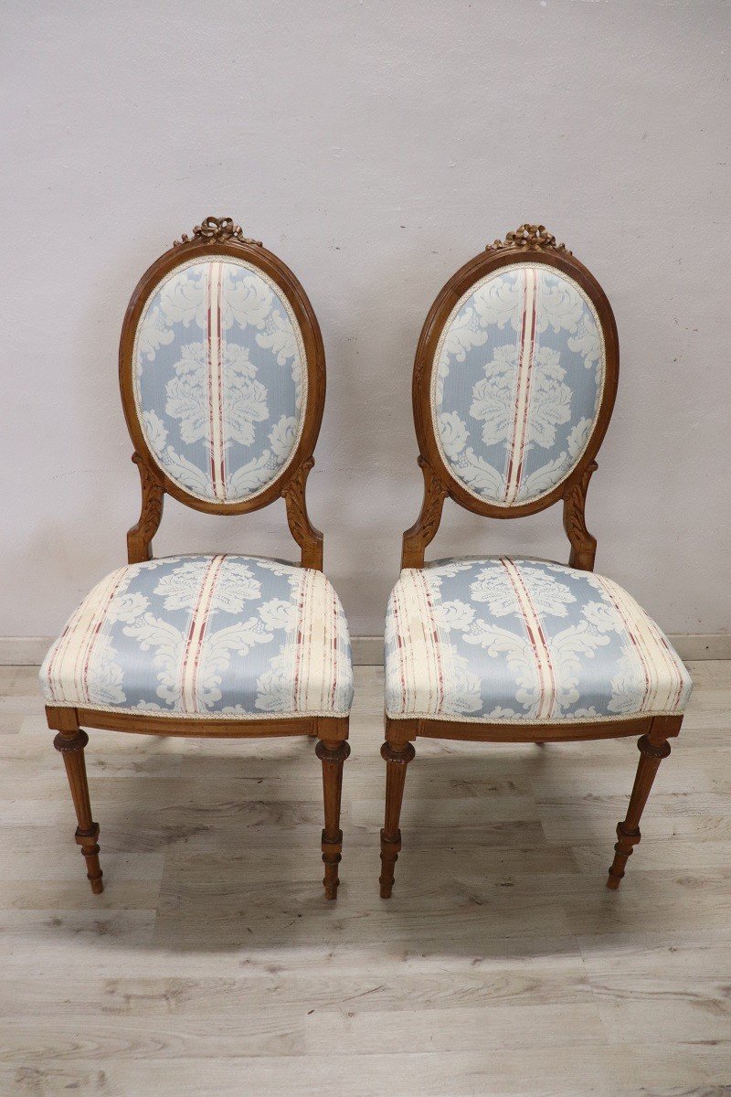 Early 20th Century Carved Beech Wood Chairs, Set Of 2-photo-2