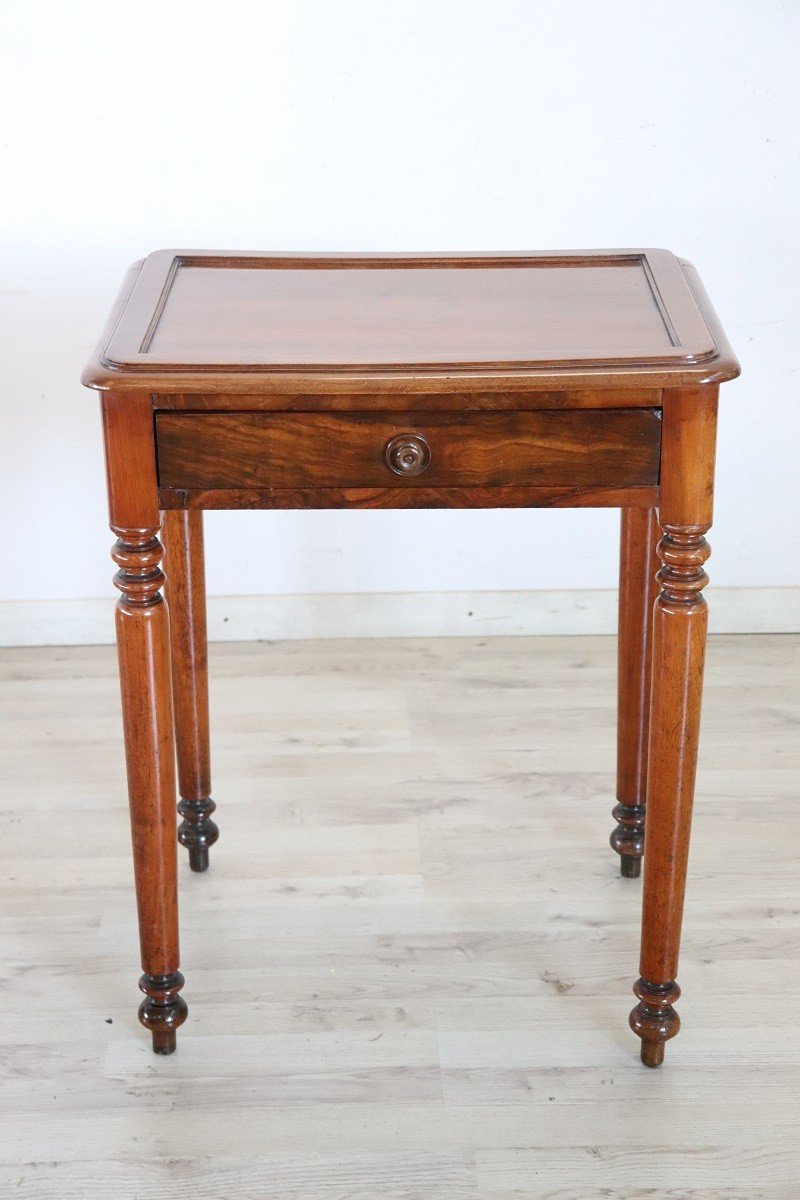 Small Antique Walnut Desk Or Side Table-photo-2