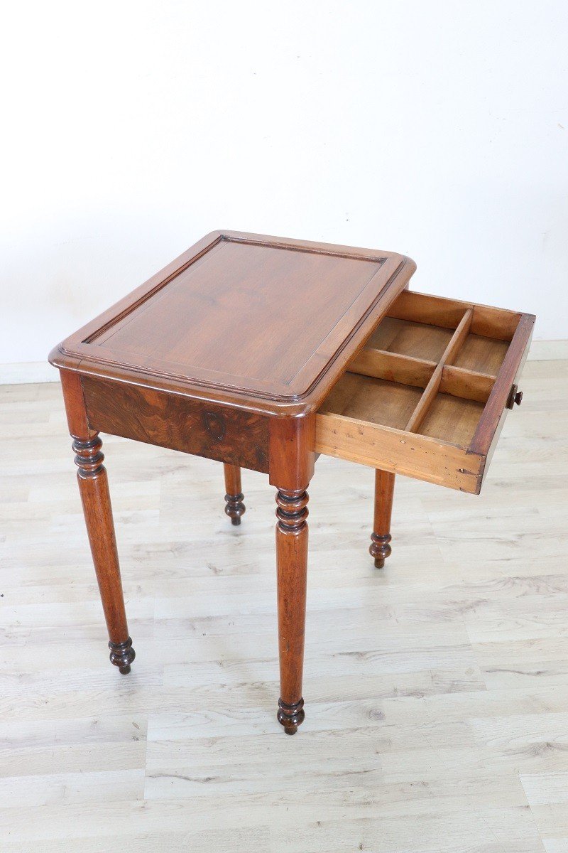 Small Antique Walnut Desk Or Side Table-photo-3