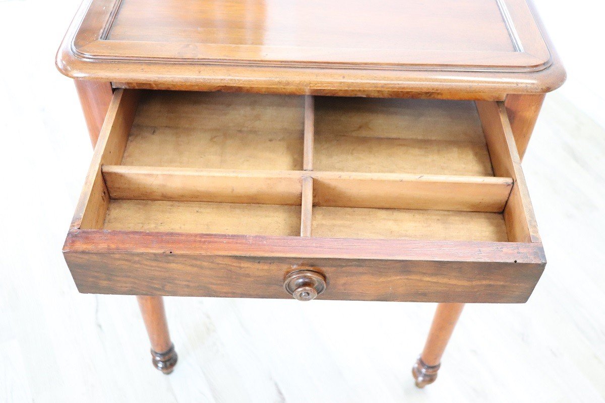 Small Antique Walnut Desk Or Side Table-photo-4
