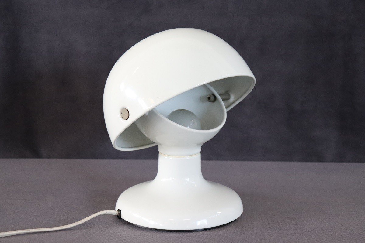 Lampe De Bureau En Métal Blanc Par Tobia And Afra Scarpa Pour Flos, 1960s-photo-3