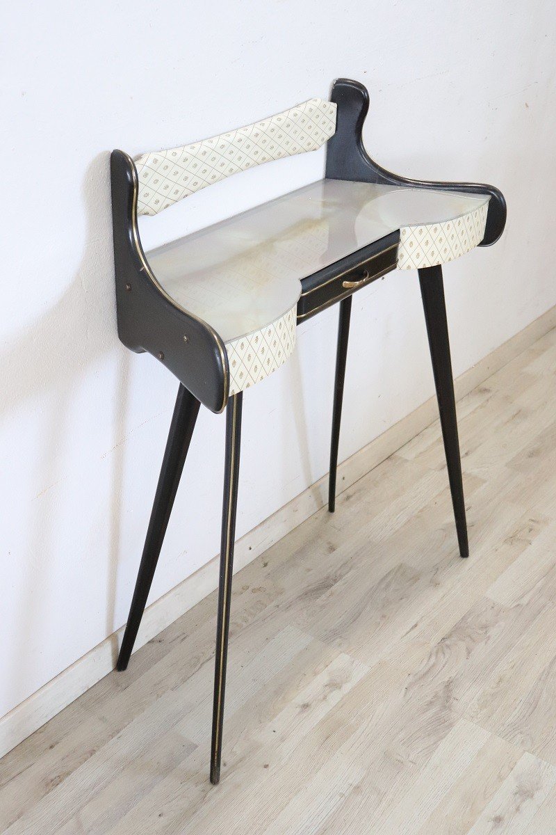 Console Table In Wood And Glass Top, 1950s-photo-4