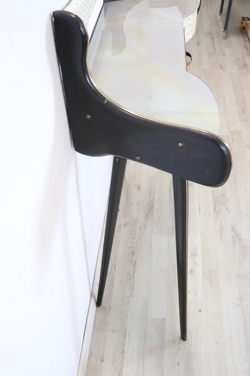 Console Table In Wood And Glass Top, 1950s-photo-4