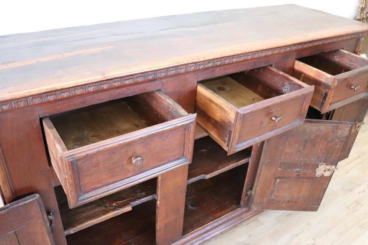 Antique Sideboard In Walnut, Late 17th Century-photo-5