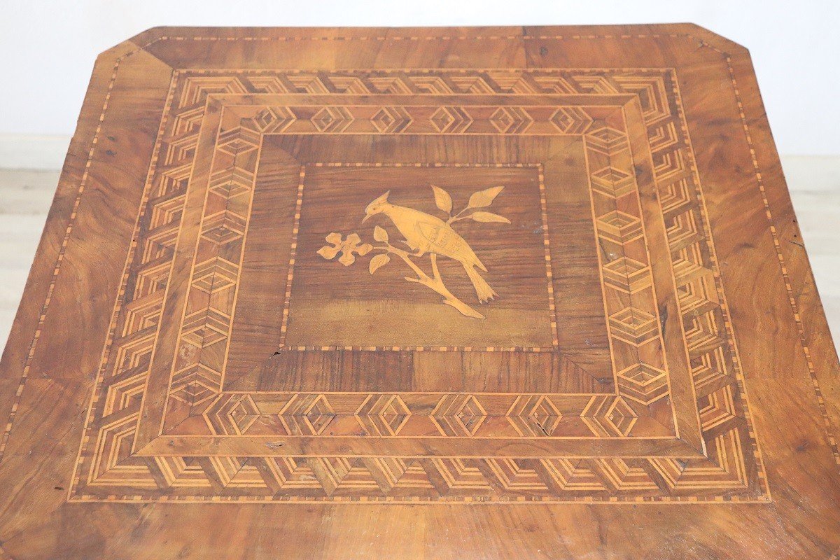 Mid 19th Century Inlay Walnut Tripod Table-photo-3