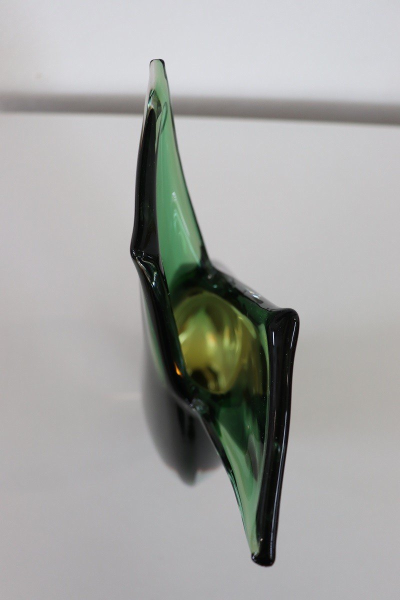 Grand Vase En Verre d'Art De Murano, Italie Flavio Poli Pour Seguso-photo-4