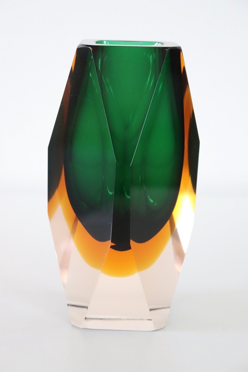 Small Green Vase By Flavio Poli For A. Mandruzzato, 1960s-photo-2