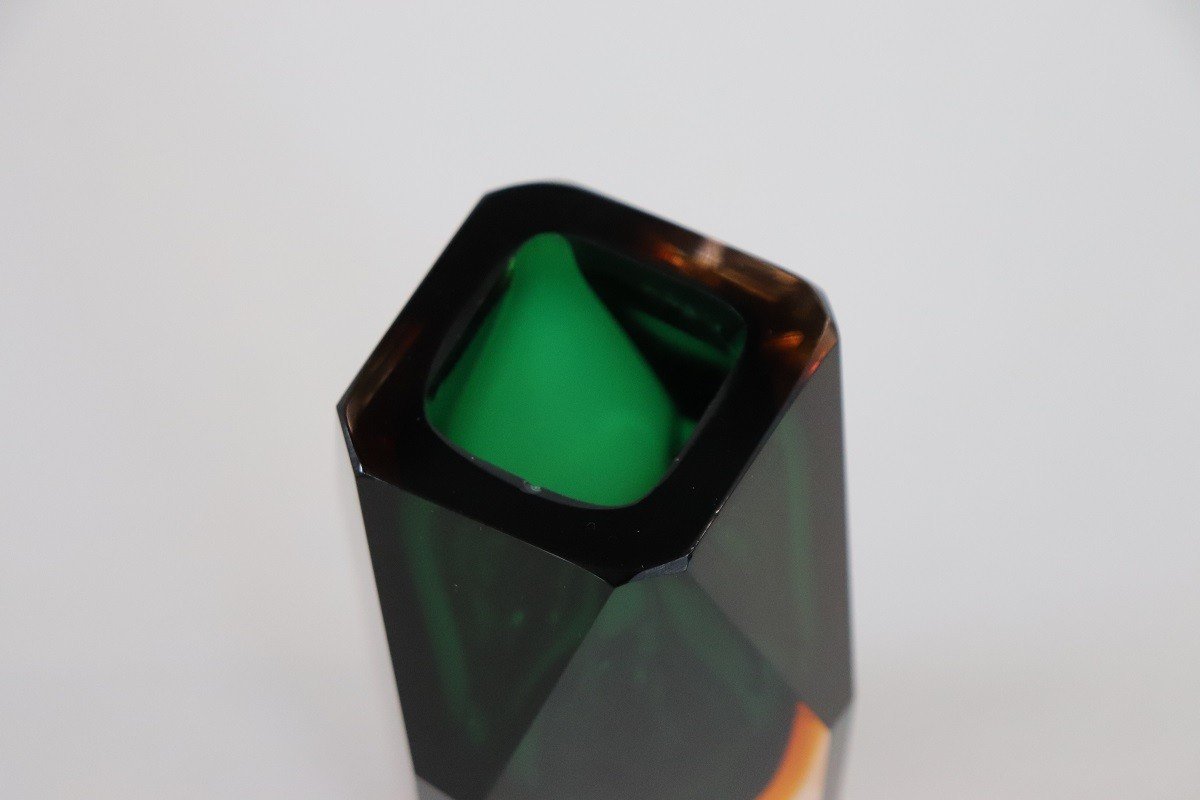 Small Green Vase By Flavio Poli For A. Mandruzzato, 1960s-photo-3