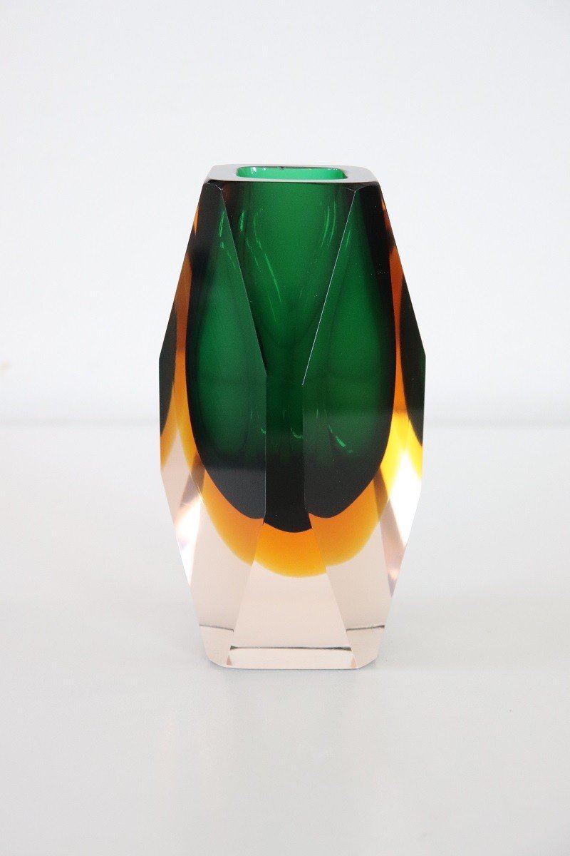 Small Green Vase By Flavio Poli For A. Mandruzzato, 1960s-photo-4