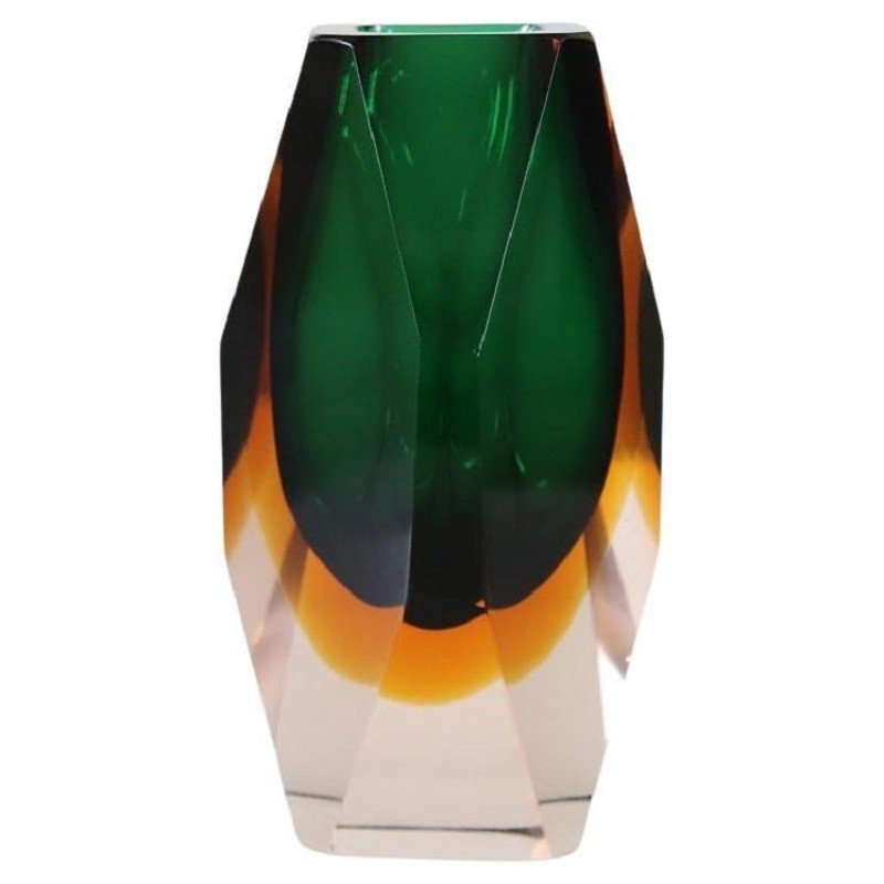 Small Green Vase By Flavio Poli For A. Mandruzzato, 1960s