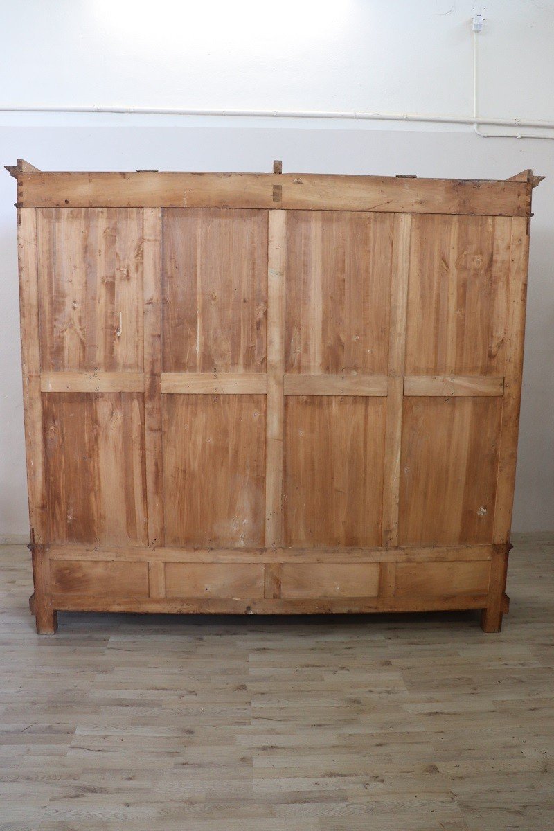 Large Antique Wardrobe In Walnut, Late 19th Century-photo-7