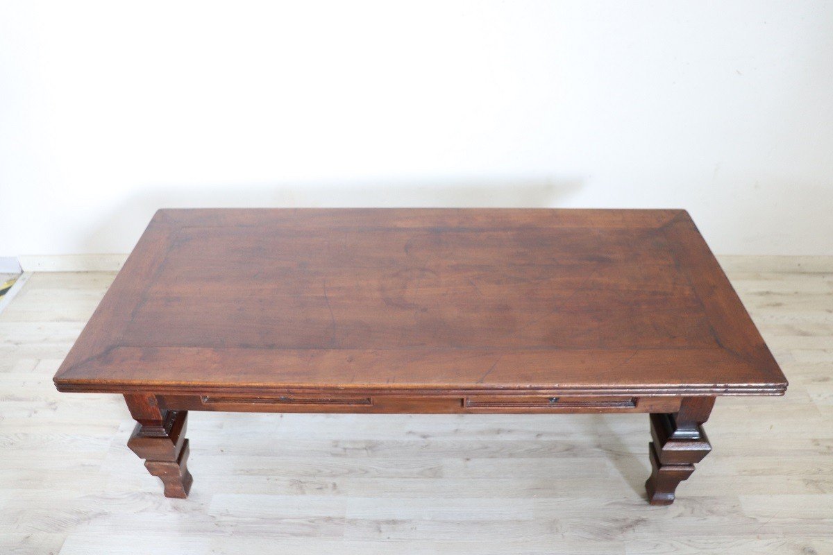 Large Rustic Coffee Or Sofa Table-photo-2