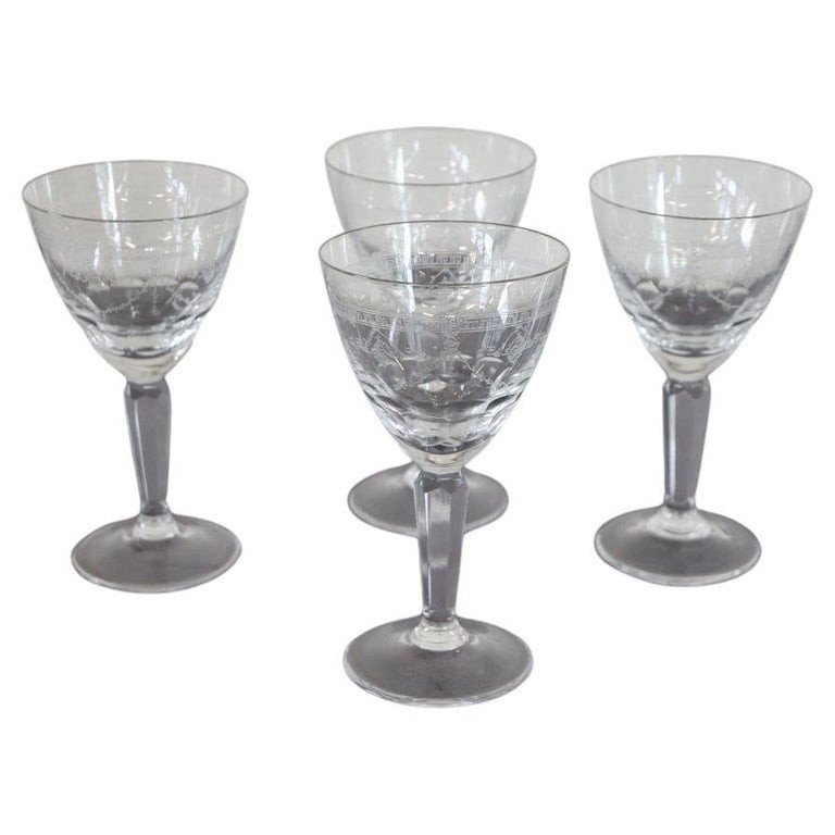Set Of Four Crystal Glasses