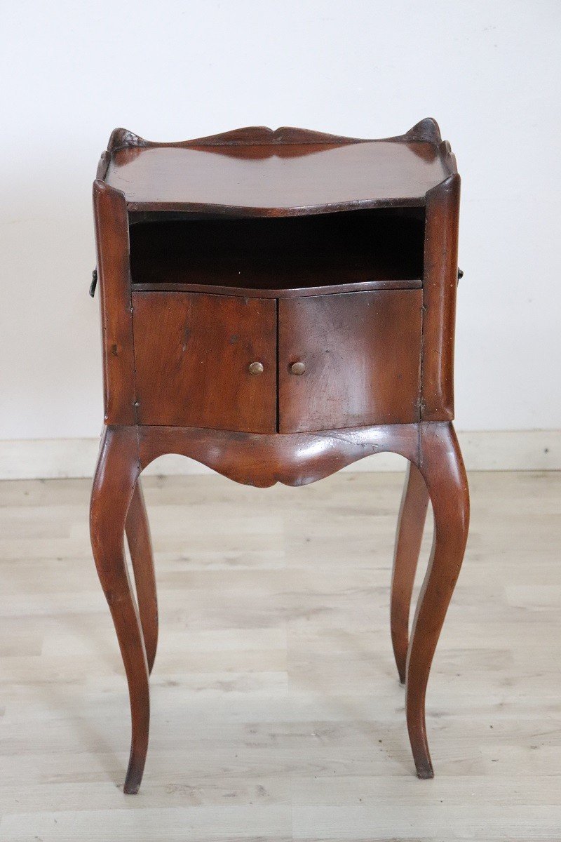 Antique Walnut Nightstand, Late 19th Century-photo-2