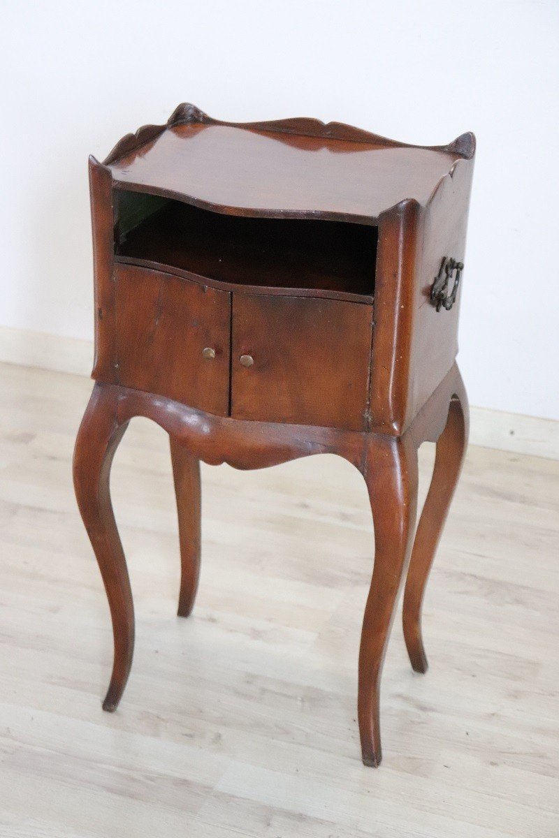 Antique Walnut Nightstand, Late 19th Century-photo-3