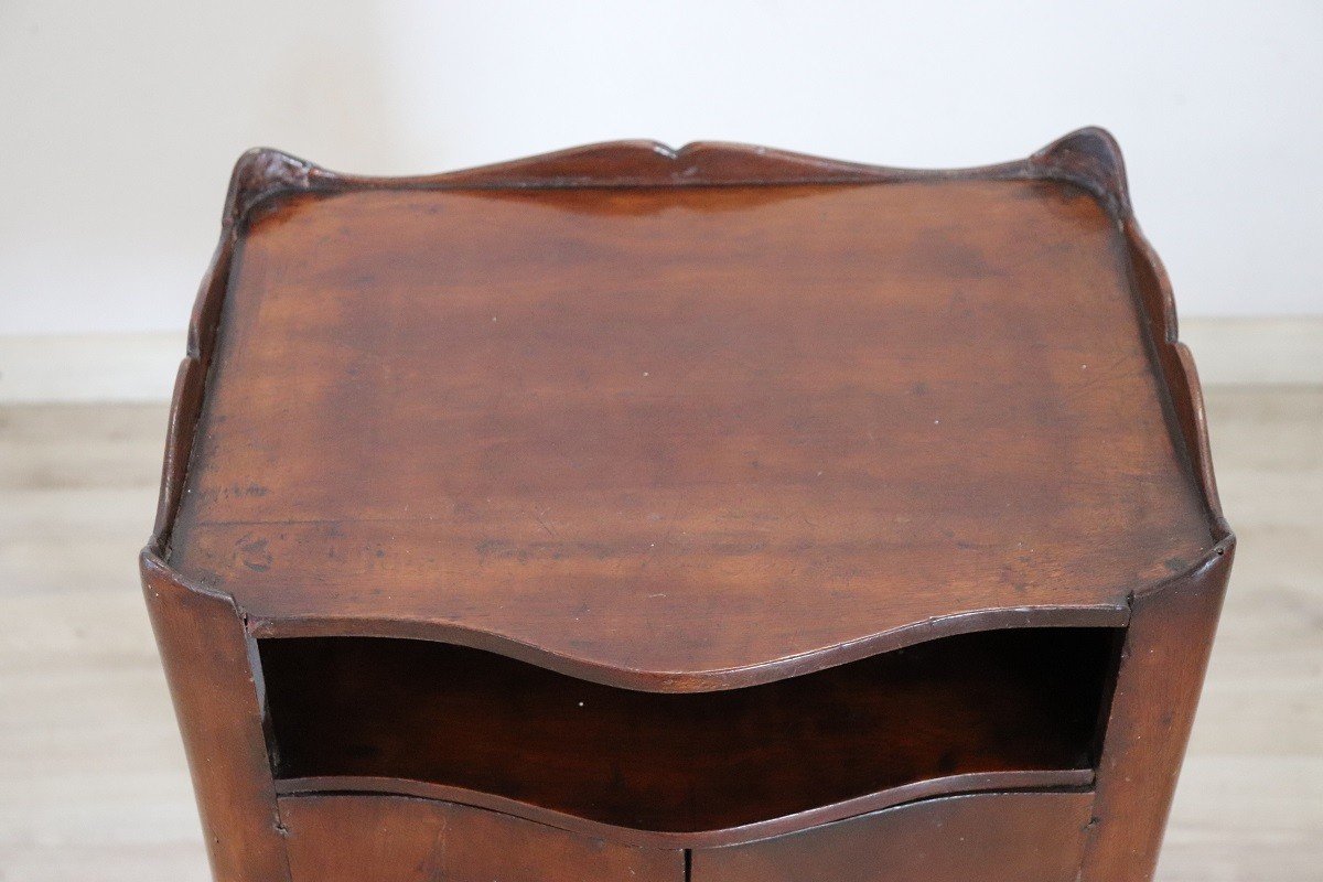 Antique Walnut Nightstand, Late 19th Century-photo-4