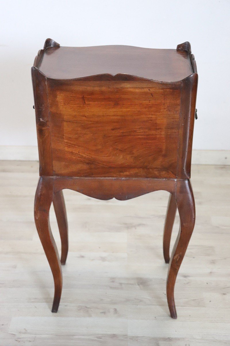 Antique Walnut Nightstand, Late 19th Century-photo-4