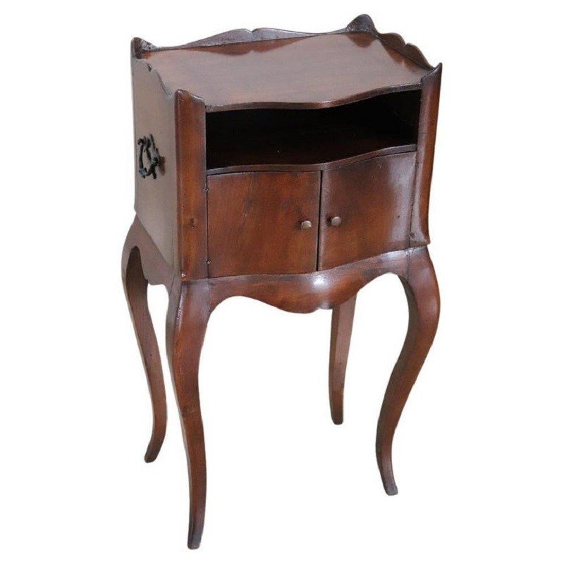 Antique Walnut Nightstand, Late 19th Century