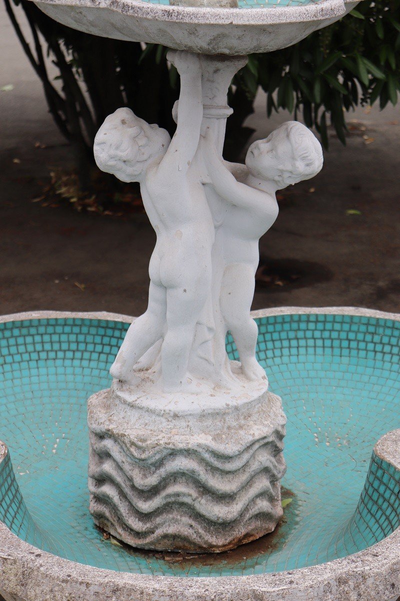 Fontaine De Jardin Néoclassique Avec Statue-photo-3