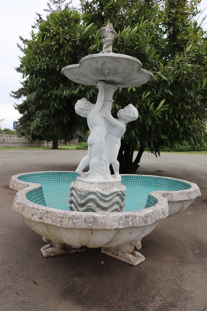 Neoclassical Garden Fountain With Statue-photo-8