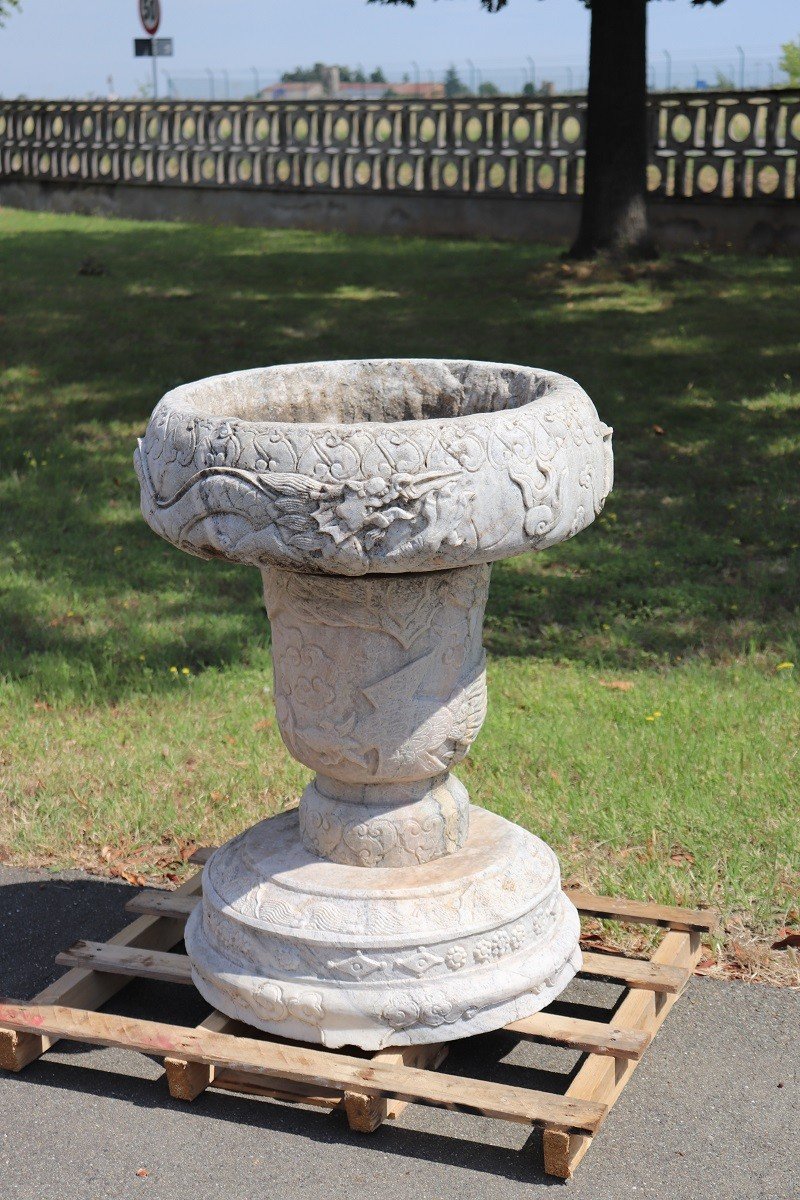 Italian Marble Garden Vase-photo-2