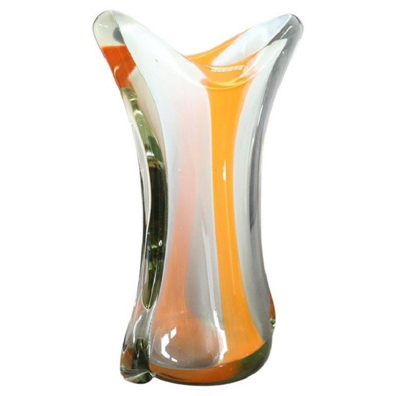 Grand Vase Vintage En Verre d'Art De Murano, Italie, 1960s