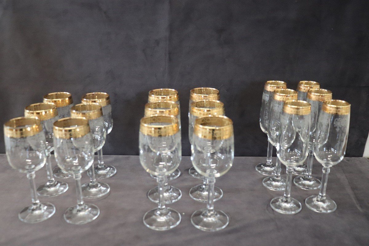 Verres Vintage En Cristal, Set De 18-photo-2