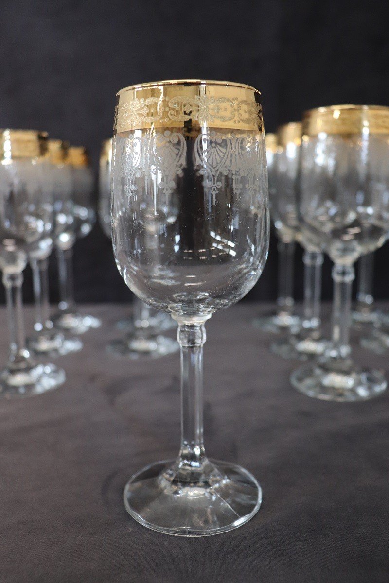 Verres Vintage En Cristal, Set De 18-photo-3