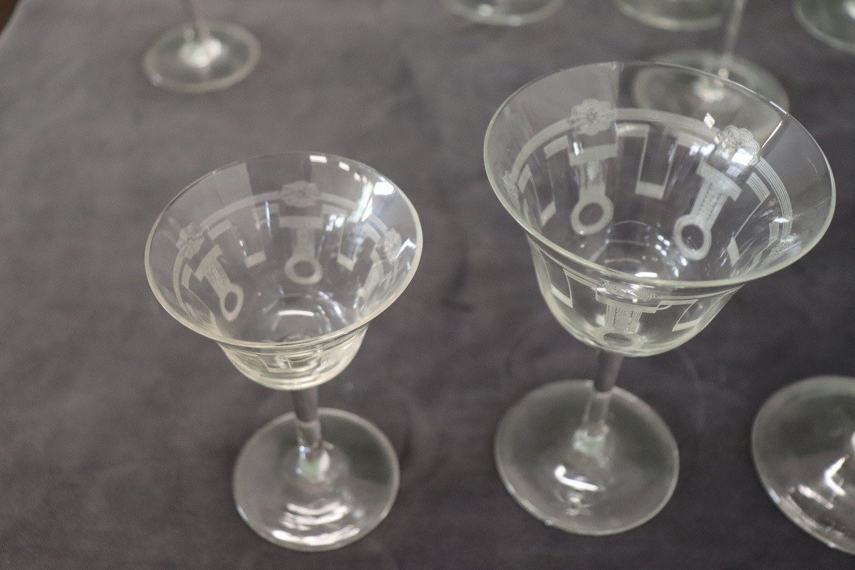 Verres En Cristal, 1970s, Set De 28-photo-4