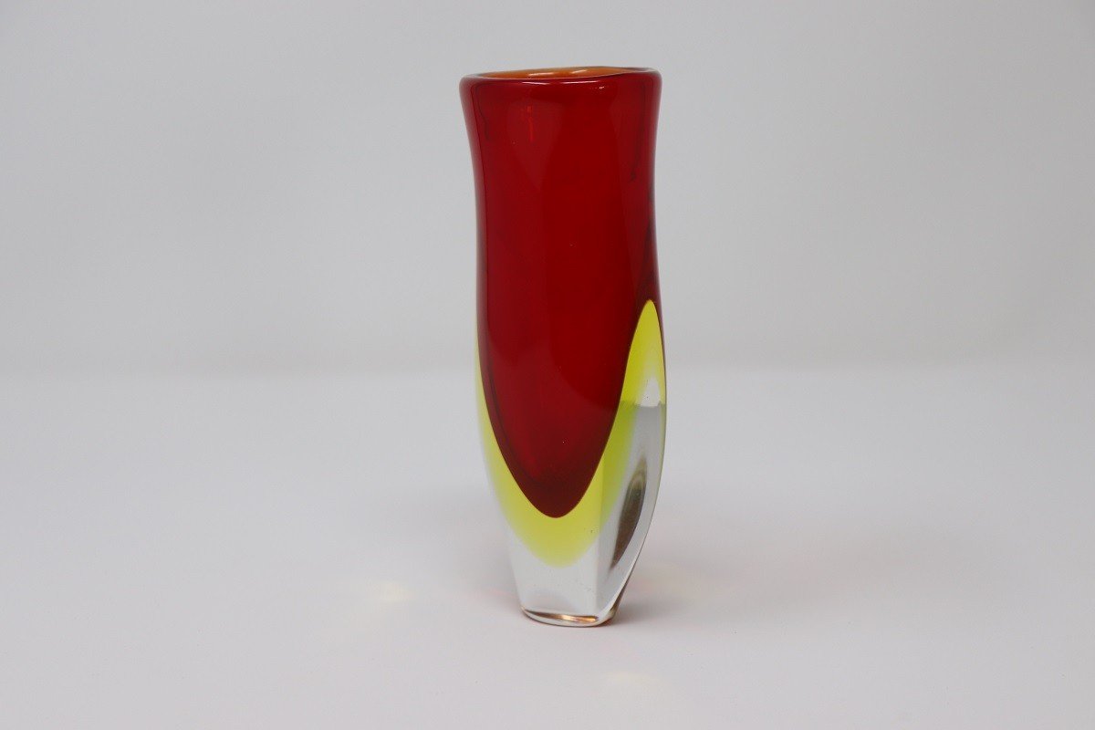 Small Glass Vase Attributed To Flavio Poli For Seguso, Italy 1960s-photo-2