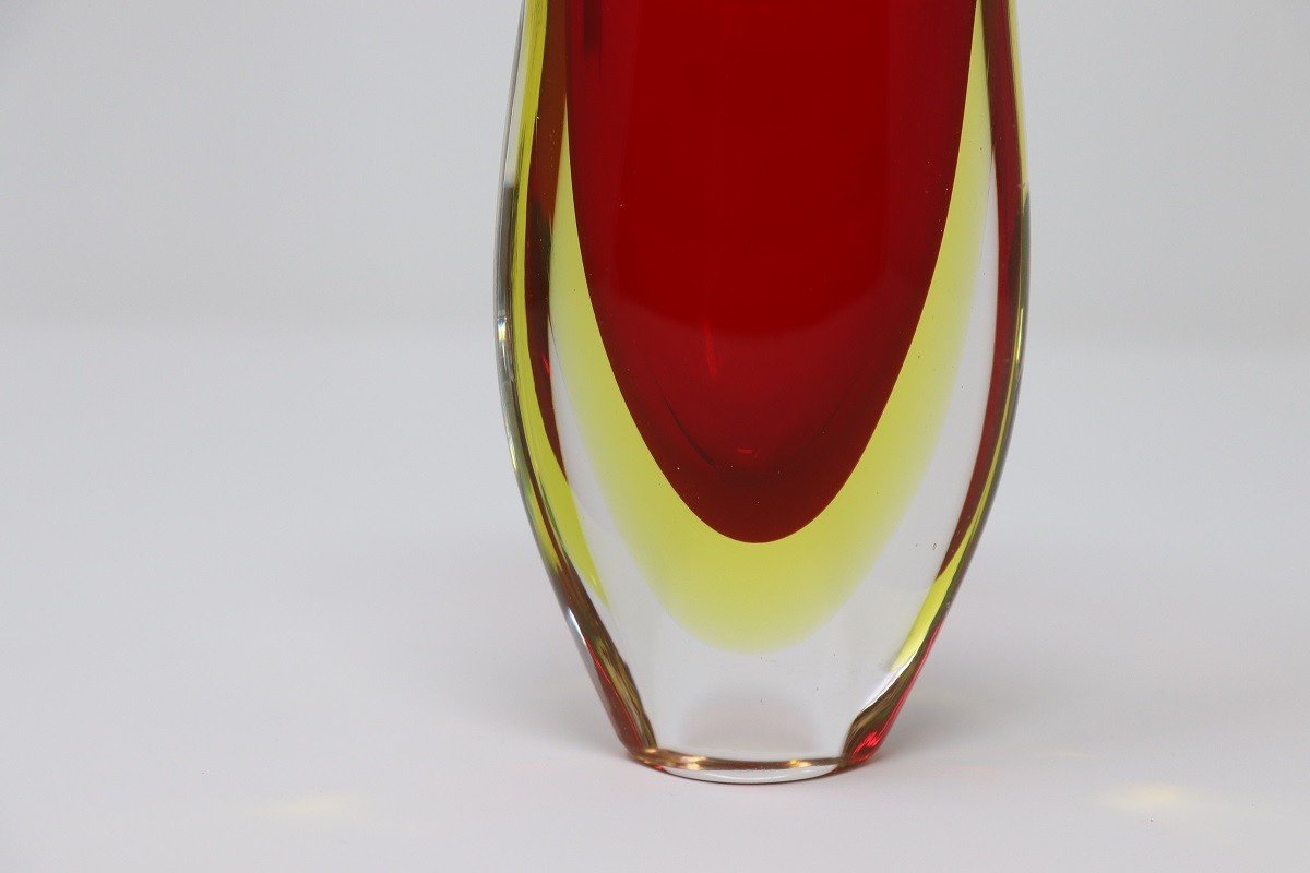 Small Glass Vase Attributed To Flavio Poli For Seguso, Italy 1960s-photo-4