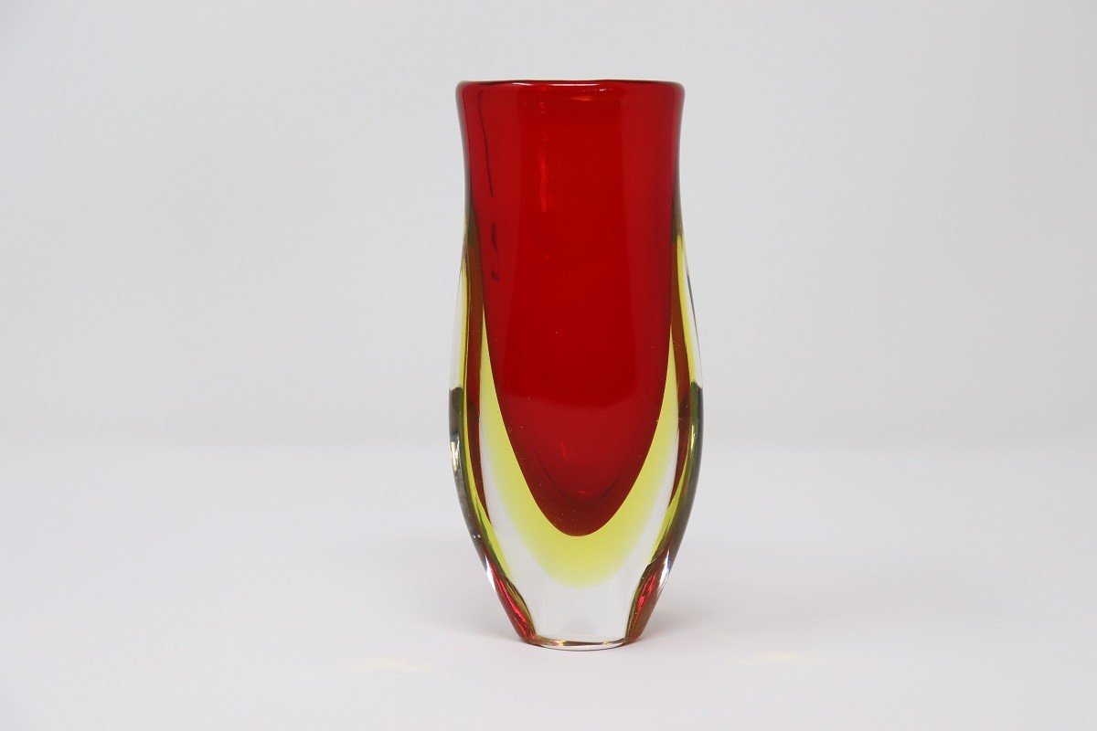 Small Glass Vase Attributed To Flavio Poli For Seguso, Italy 1960s-photo-1