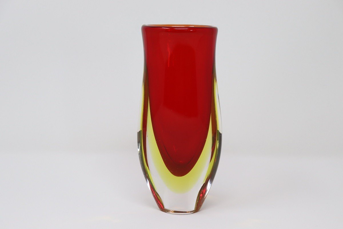 Small Glass Vase Attributed To Flavio Poli For Seguso, Italy 1960s-photo-2