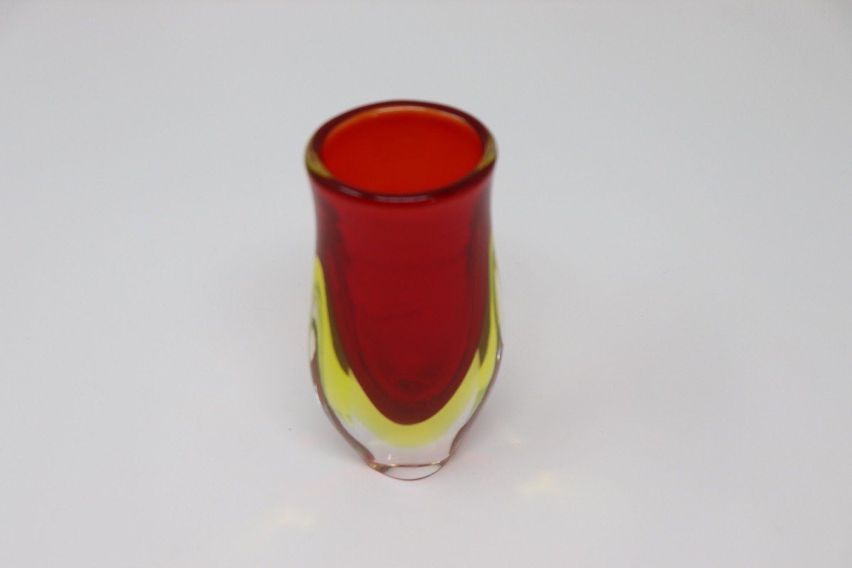 Small Glass Vase Attributed To Flavio Poli For Seguso, Italy 1960s-photo-6