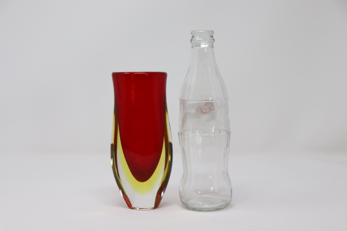 Small Glass Vase Attributed To Flavio Poli For Seguso, Italy 1960s-photo-7