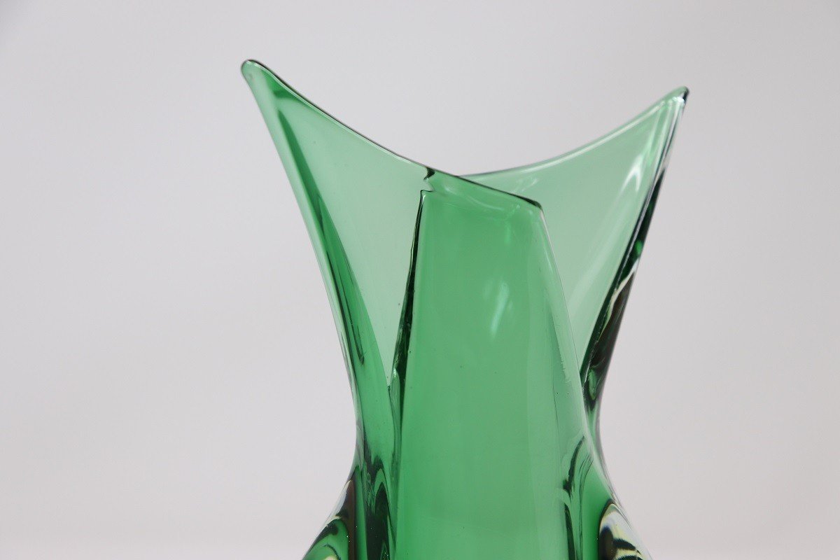 Murano Glass Sommerso Vase, 1960s-photo-2