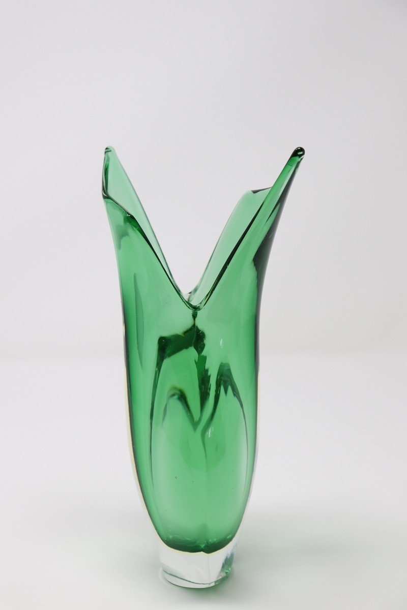 Murano Glass Sommerso Vase, 1960s-photo-3