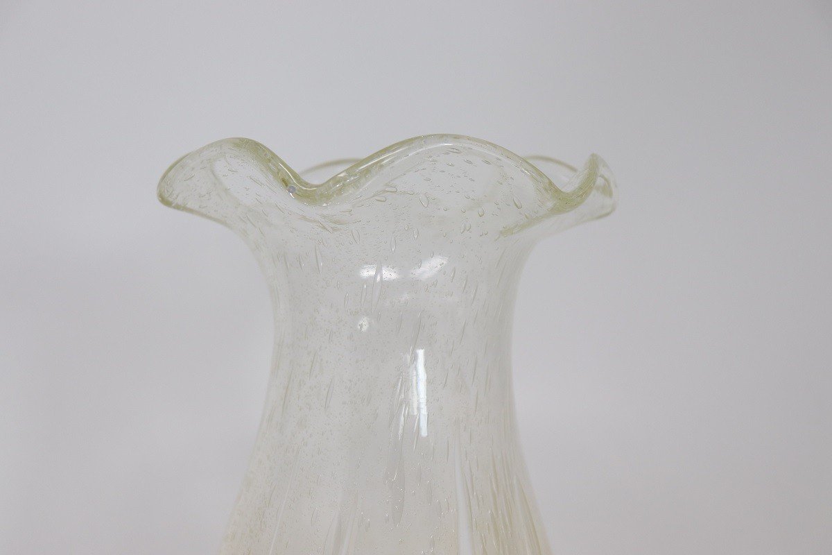 Vase En Verre Transparent, Murano Italie, 1980s-photo-2