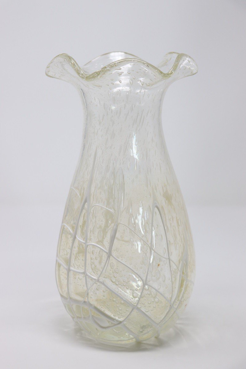 Vase En Verre Transparent, Murano Italie, 1980s-photo-4